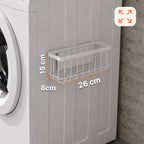 Set 2 Cestini Magnetici Multiuso in Acciaio, Organizer Portaoggetti Salvaspazio a Griglia, Installazione Senza Fori, Portata Max 5 kg