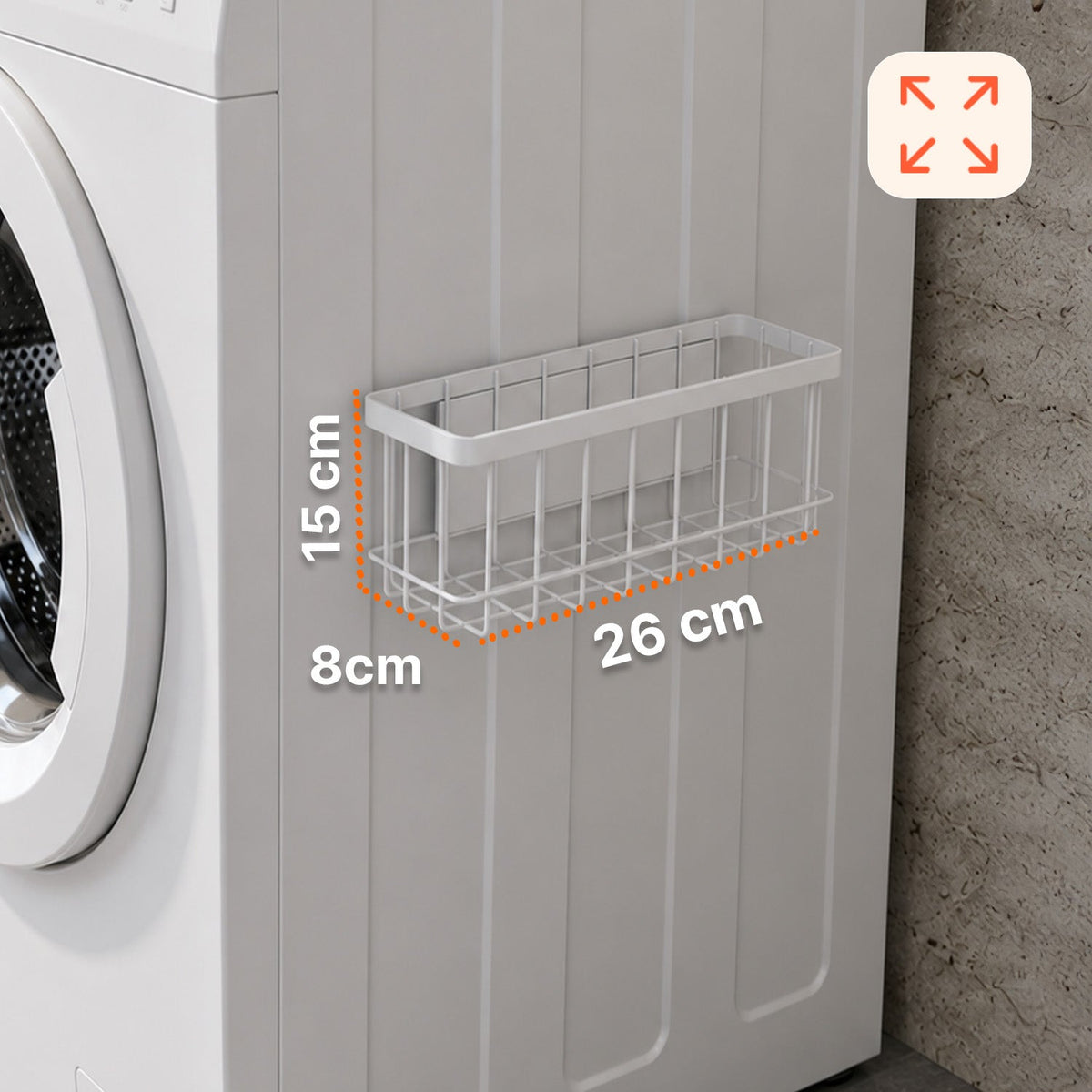Set 2 Cestini Magnetici Multiuso in Acciaio, Organizer Portaoggetti Salvaspazio a Griglia, Installazione Senza Fori, Portata Max 5 kg