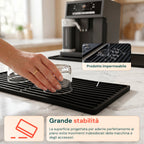 Tappetino Pieghevole in Silicone 2 in 1 con Bordi Alti – Impermeabile e Antipolvere con Base Antiscivolo
