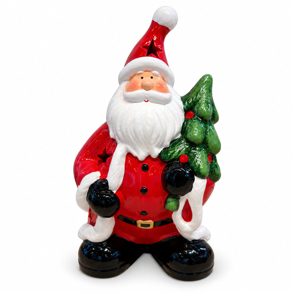 Statuetta Natalizia Luminosa in Ceramica 26 cm con LED, 10 Soggetti