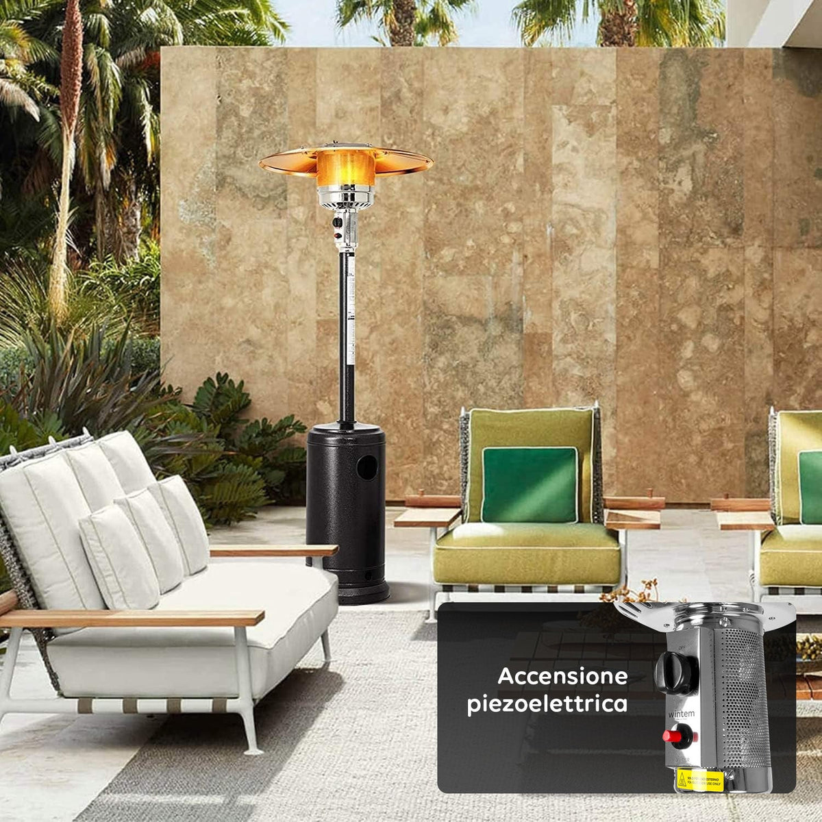 Riscaldatore a Fungo da Esterno – Ideale per Giardini, Terrazze e Locali