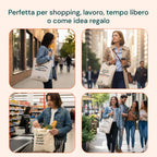 Borsa shopper riutilizzabile 35x40 cm in cotone e poliestere