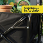 Carrello Pieghevole da Esterno Taglia L 90Kg / Taglia XL 120Kg con Ruote