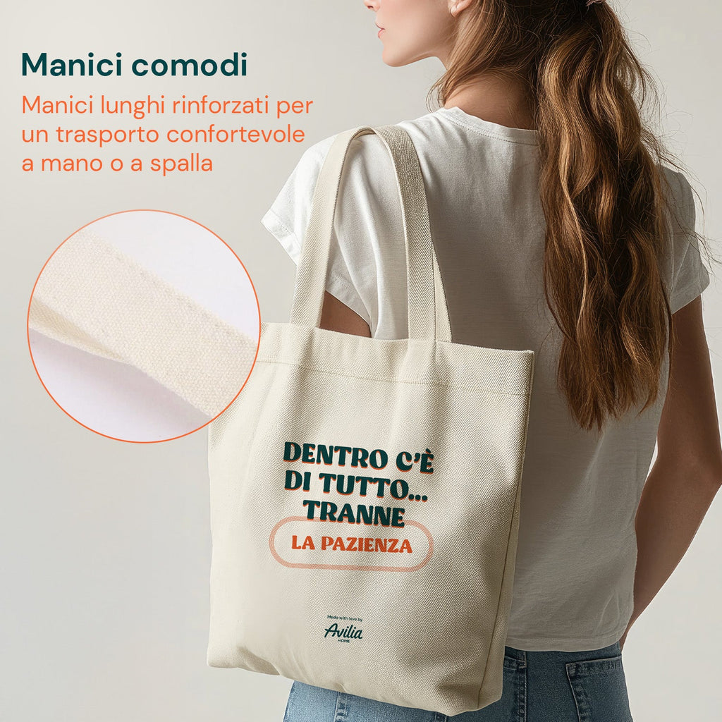 Borsa shopper riutilizzabile 35x40 cm in cotone e poliestere