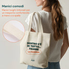 Borsa shopper riutilizzabile 35x40 cm in cotone e poliestere