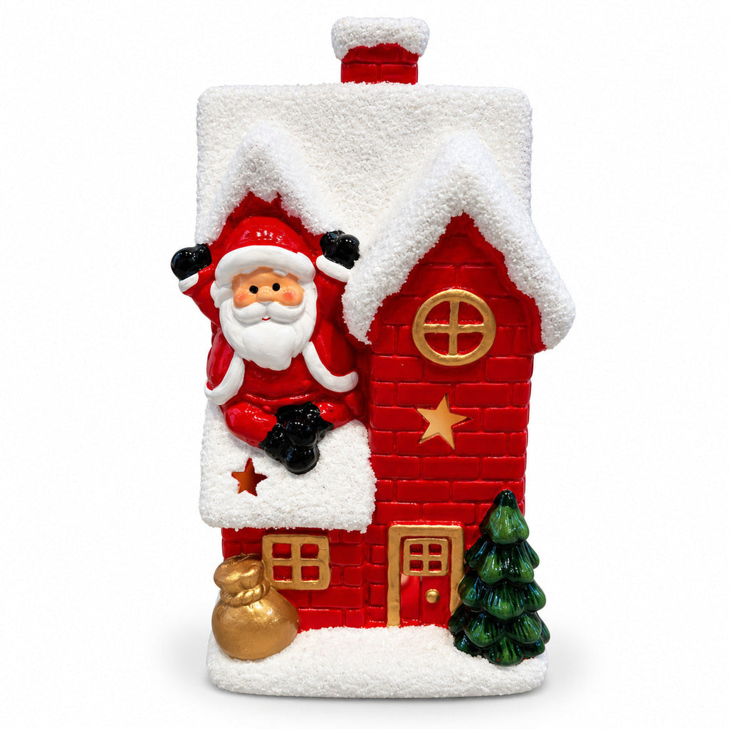 Statuetta Natalizia Luminosa in Ceramica 26 cm con LED, 10 Soggetti