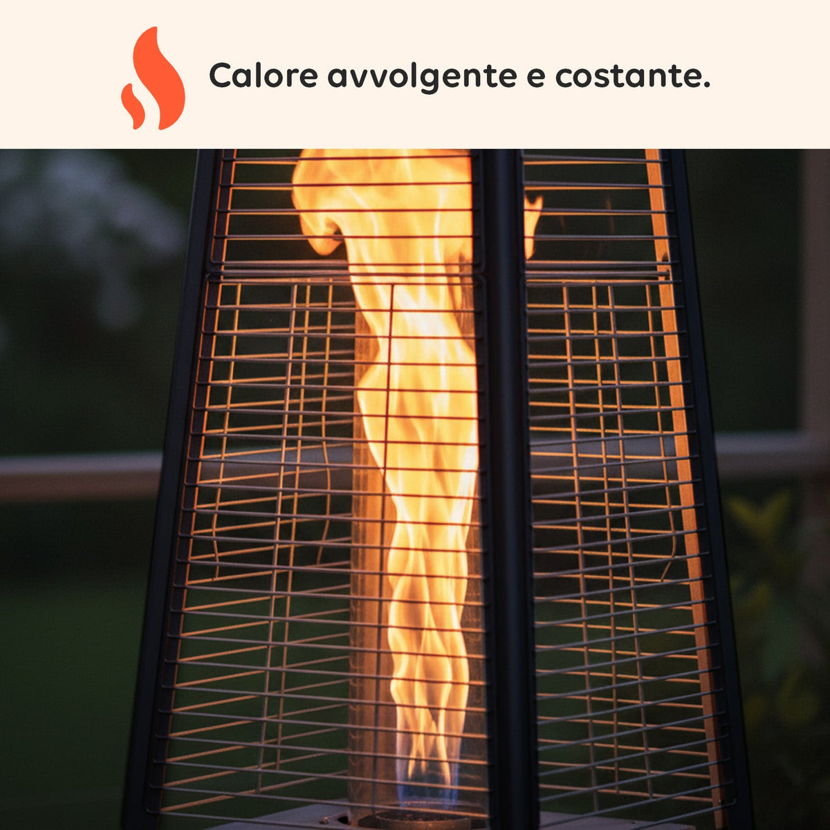 Stufa a Gas da Esterno a Piramide con Termostato Regolabile – 12kW