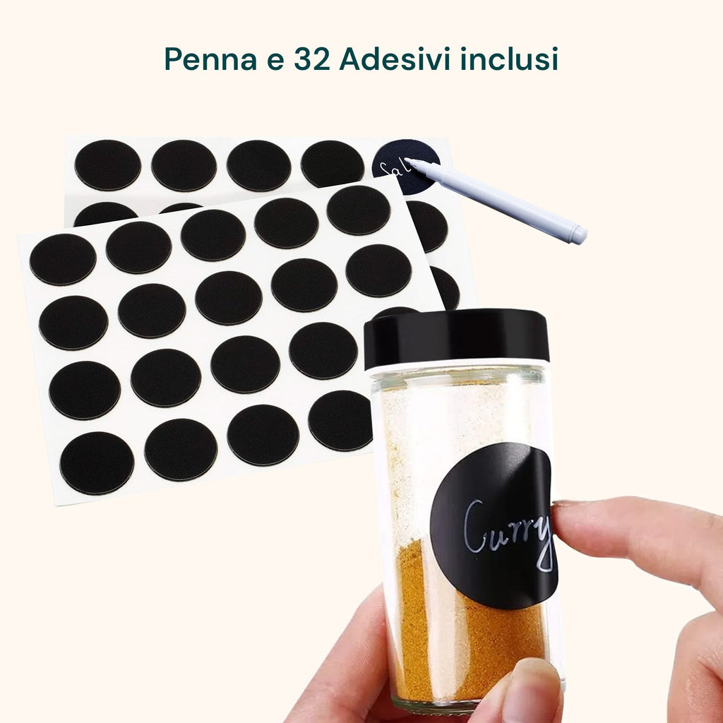 Portaspezie Girevole a 360° per Cucina con 16 Barattoli Inclusi