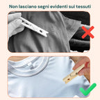Set 100 Mollette in Legno Multiuso con Molla in Acciaio