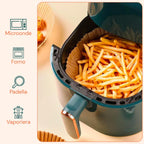 Set 100 pz carta forno per friggitrice ad aria – Impermeabile e resistente al calore