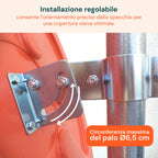 Specchio Parabolico di Sicurezza Ø60 cm con Staffe di Fissaggio