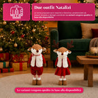 Renna Natalizia Estensibile 45-80 cm con Gambe Telescopiche, Struttura in Ferro – 2 Outfit Scandinavo o Country