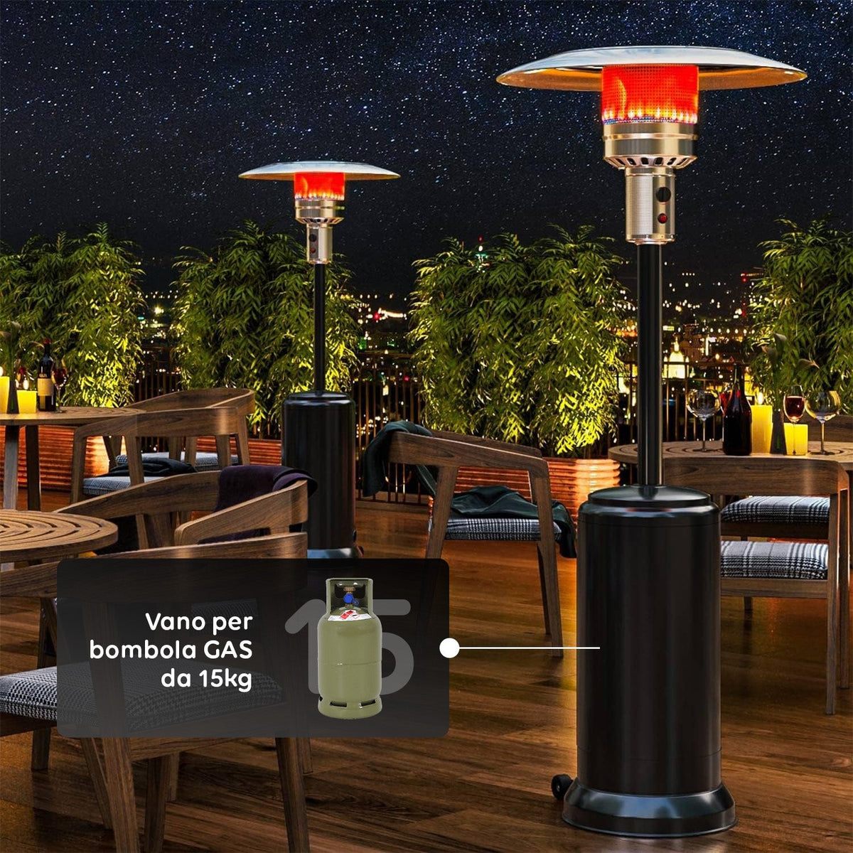 Riscaldatore a Fungo da Esterno – Ideale per Giardini, Terrazze e Locali