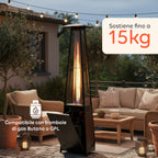 Stufa a Gas da Esterno a Piramide con Termostato Regolabile – 12kW