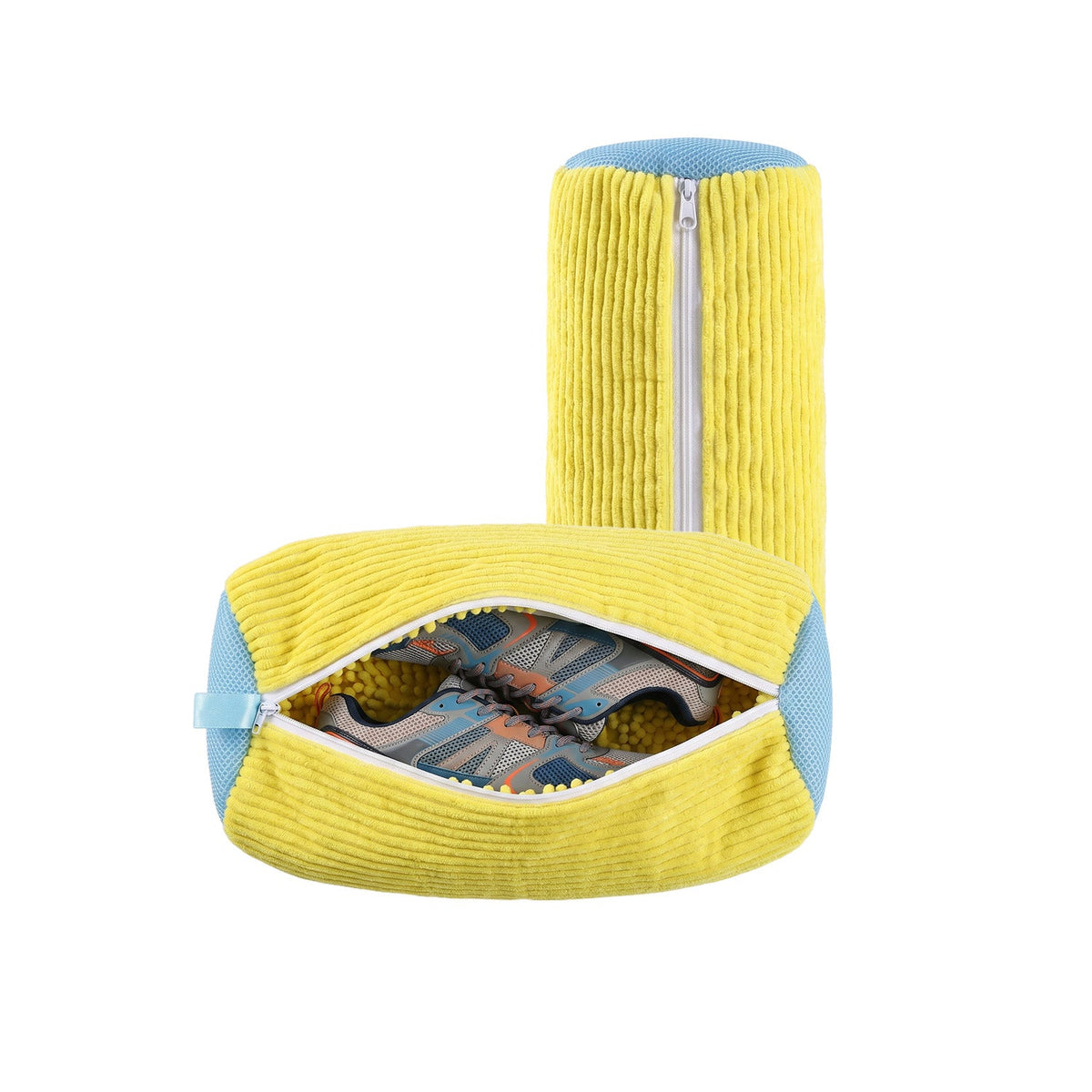 Set di 2 sacchi in ciniglia per lavatrice e asciugatrice per scarpe e capi delicati 30x20x15 cm