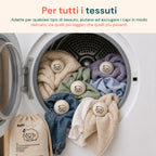 Set di 6 palline di lana per asciugatrice riutilizzabili - Diametro 7 cm