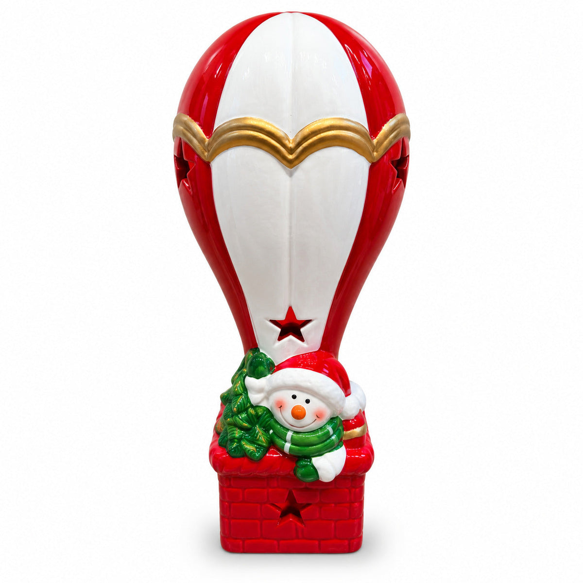 Statuetta Natalizia Luminosa in Ceramica 26 cm con LED, 10 Soggetti