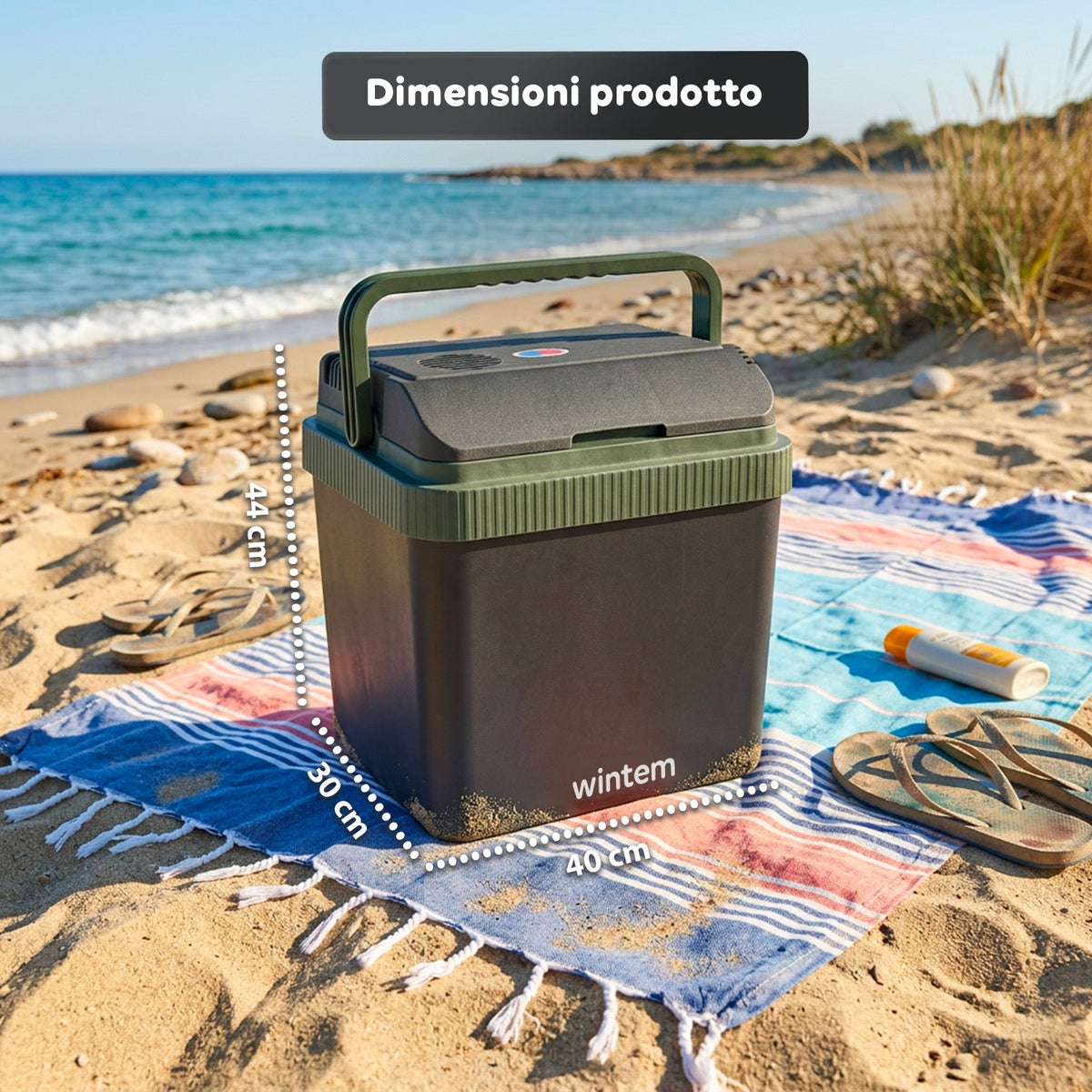 Borsa Frigo Elettrica 24L Caldo/Freddo – Raffredda fino a 18°C sotto la temperatura ambiente e scalda fino a 65°C (40/50W)