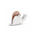 Porta Zampirone a forma di Lumaca – Supporto per Spirali Antizanzare in ABS Ignifugo – Con Base Raccogli Cenere – Design Universale Riutilizzabile – Dimensioni 18x3,2x7,5cm
