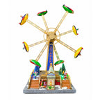 Ruota Panoramica Natalizia SkyWheel con Luci LED, Melodie e Doppia Rotazione, Villaggio con Biglietteria e Personaggi, 47,7 cm