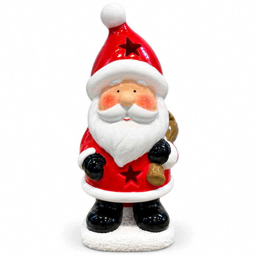 Statuetta Natalizia Luminosa in Ceramica 26 cm con LED, 10 Soggetti
