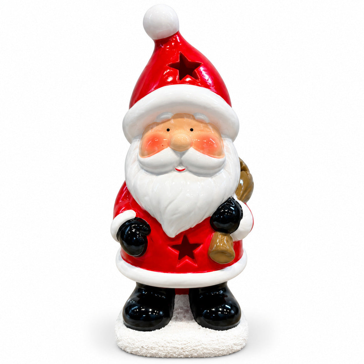 Statuetta Natalizia Luminosa in Ceramica 26 cm con LED, 10 Soggetti