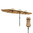 Ombrellone da Giardino Ovale XXL 460x270 in Acciaio al Carbonio e Telo in Poliestere - Altezza 2,45m (Base NON Inclusa)
